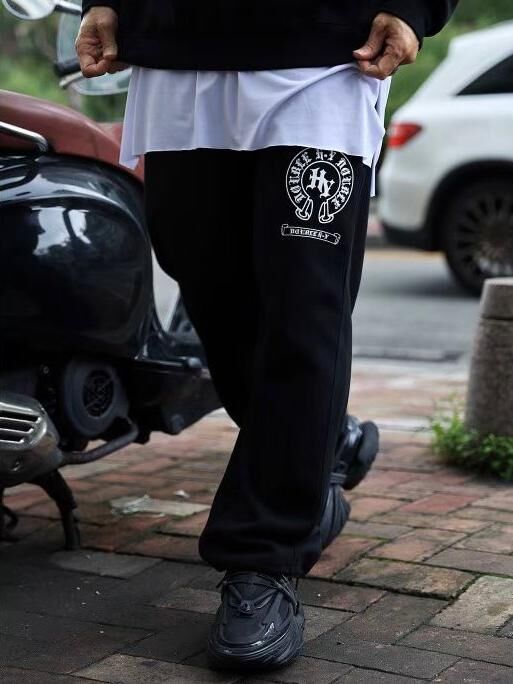 英文字可束腳運動褲 Double-B-033P