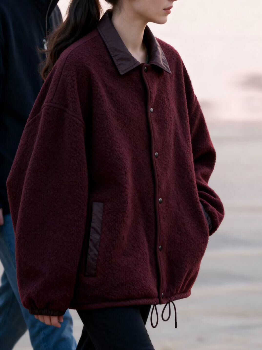 淨色反領開胸外套(雙面) BALLOW-019JK