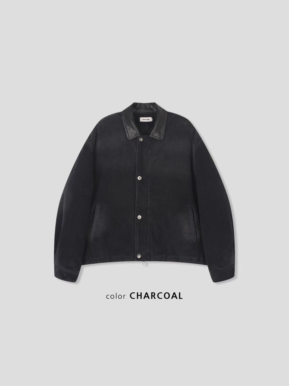 拼皮領開胸外套(薄夾棉) BALLOW-022JK