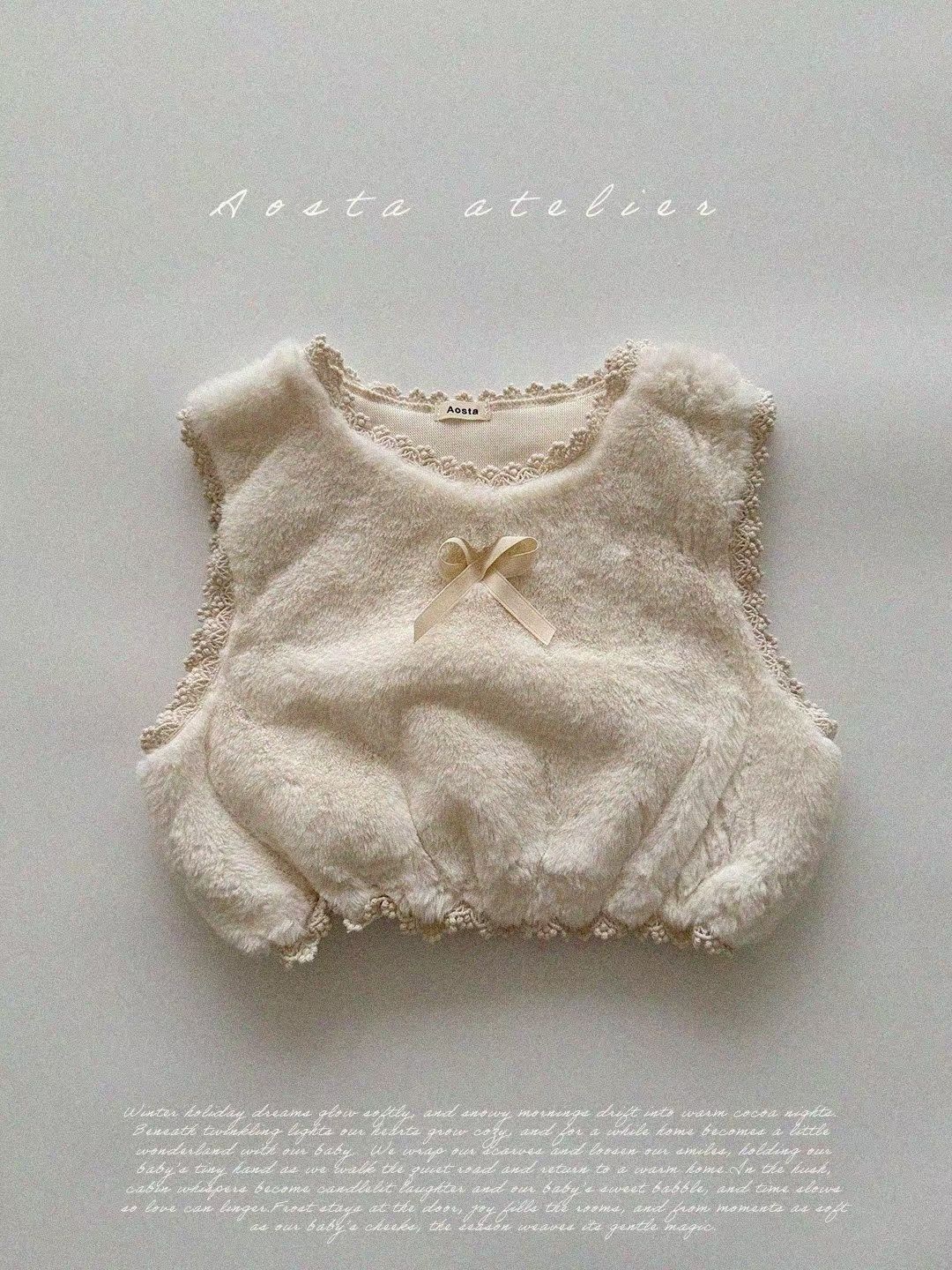 Aosta Furry Ribbon Vest