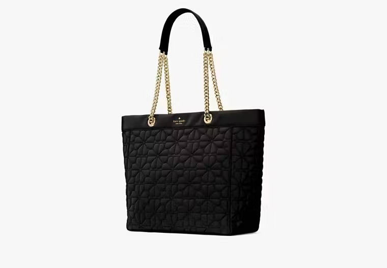 OBS198 Spade Flower Quilted Fabric XL Tote 44 × 30 × 13 CM