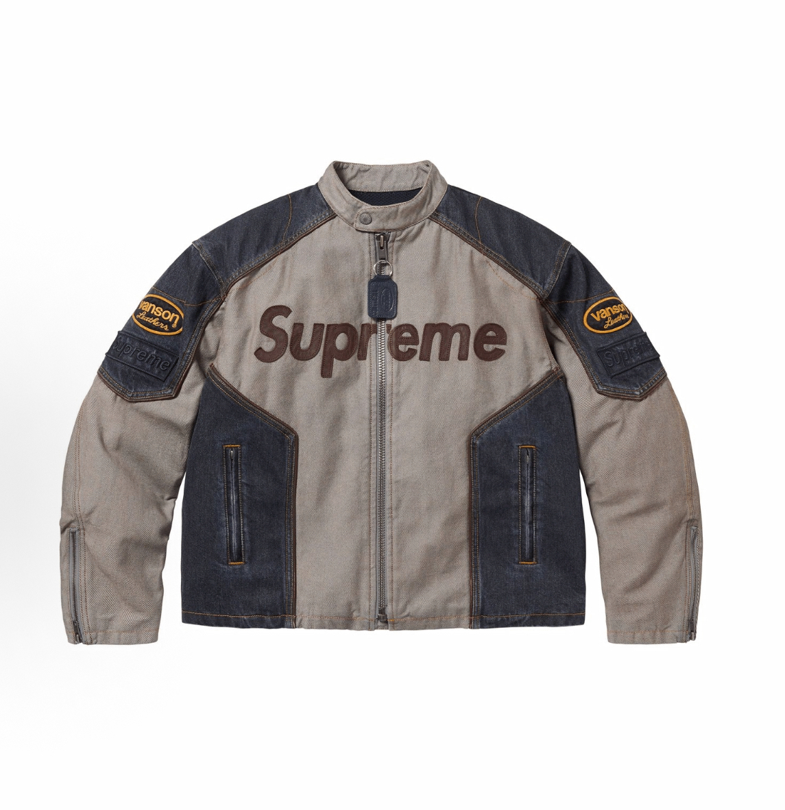 Supreme x Vanson x Cordura 黑色 灰色 三方聯名棉質機車外套