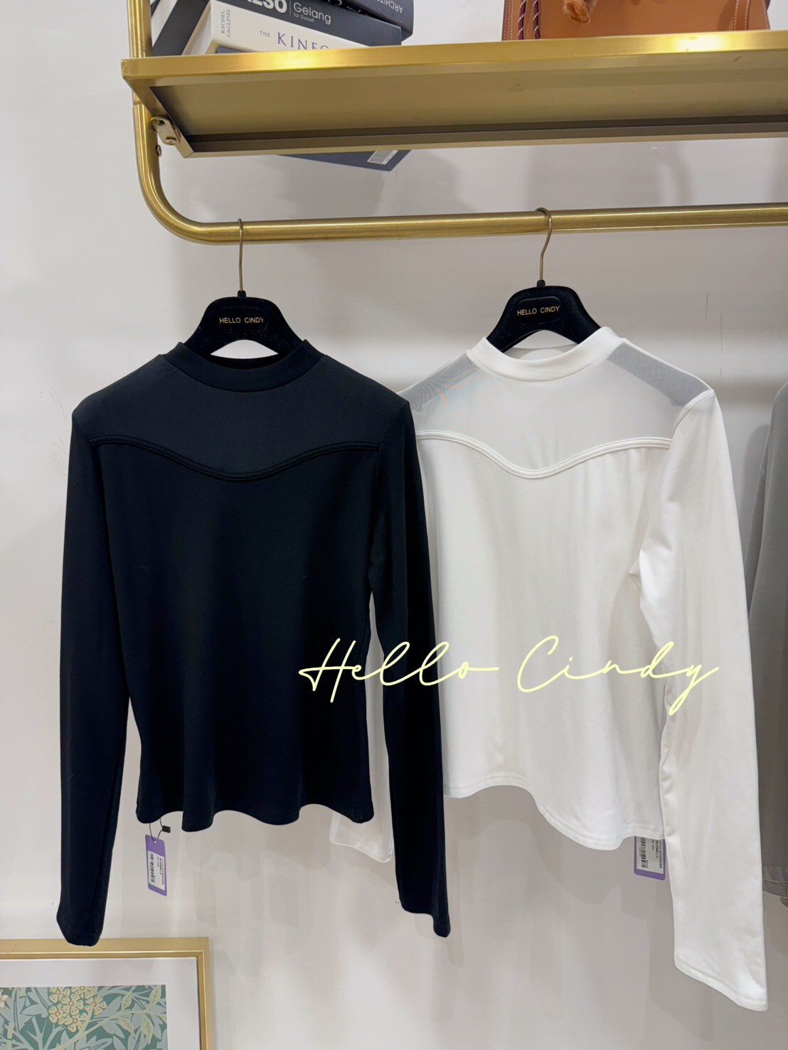 B11056 超百搭微性感微透紗質鋪棉上衣