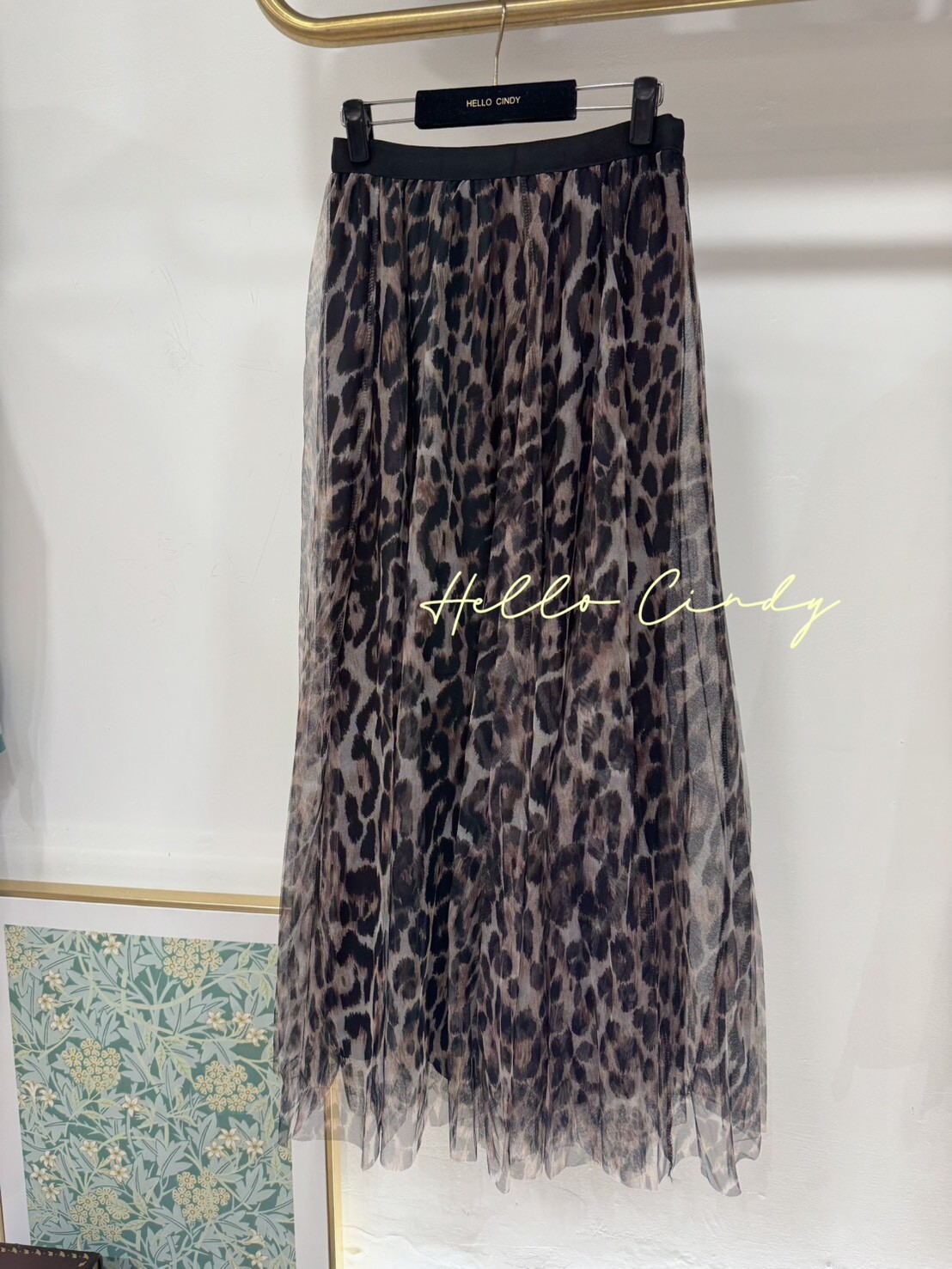 B11060 巴黎浪漫感豹紋紗裙