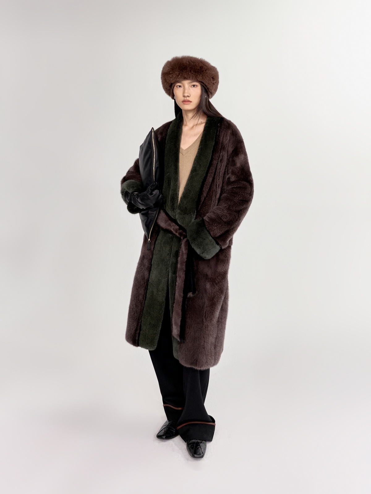 HANAA 新款芬蘭進口皇冠收藏級長款水貂皮草外套