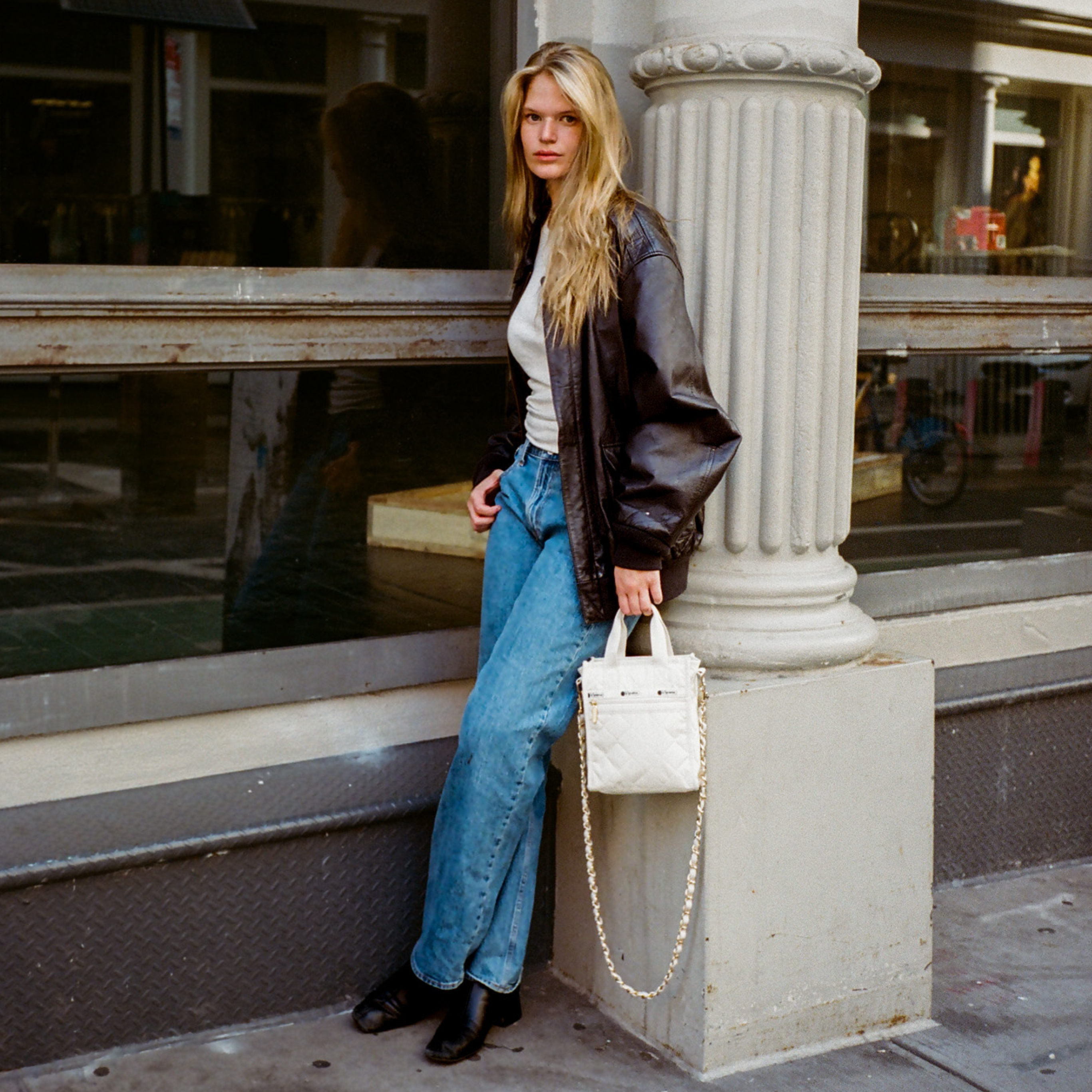 CHAIN MINI N/S TOTE (SANDBAR CHAIN QUILT)