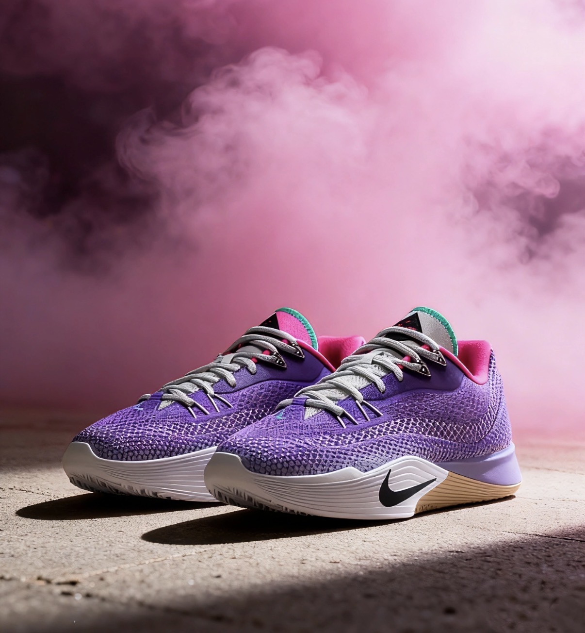 男鞋 NIKE S.T. FLARE EP XDR 'Joker' 紫色 小丑配色 銀扣 戶外耐磨 氣墊 緩震 實戰鞋 籃球鞋【HF0232-500】