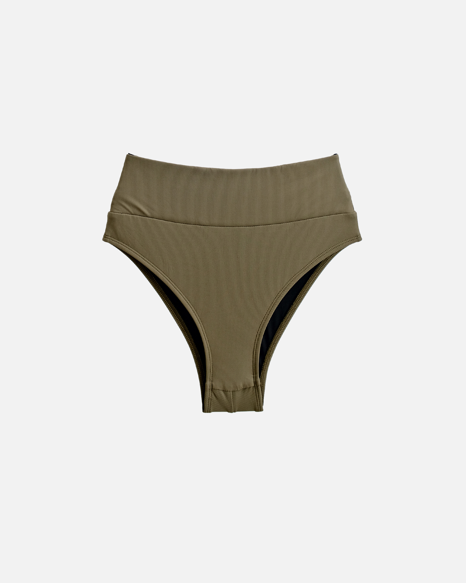 【羅紋藤綠】HWm 高腰蜜挖臀泳褲