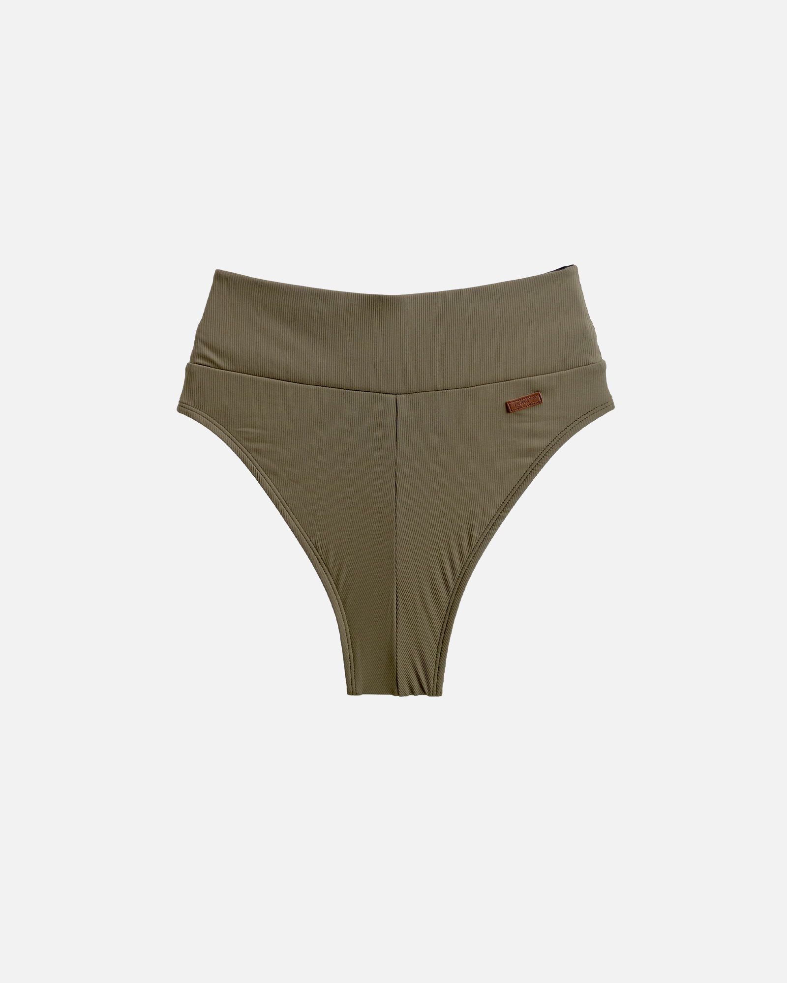 【羅紋藤綠】HWm 高腰蜜挖臀泳褲