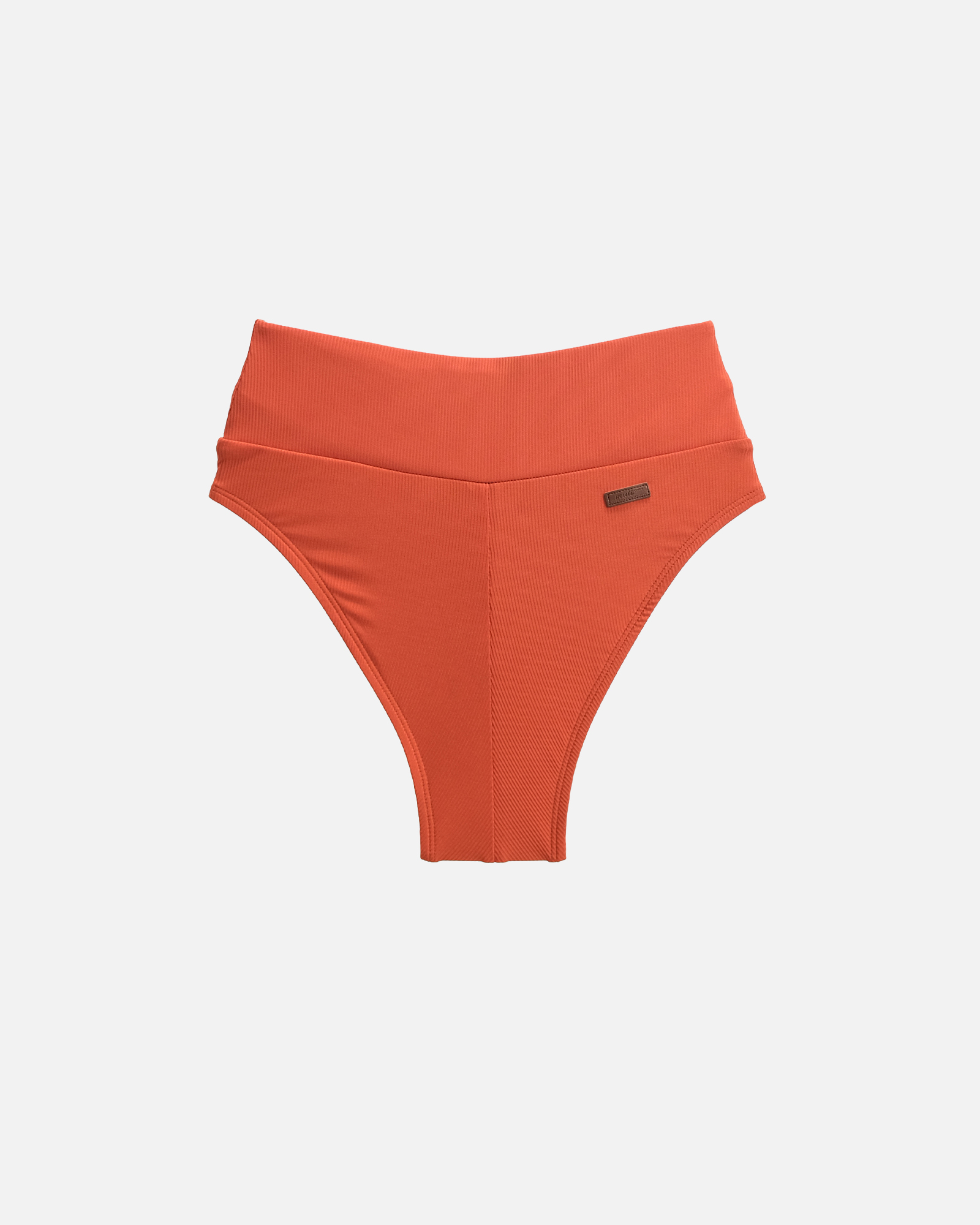 【羅紋燃橙】HWm 高腰蜜挖臀泳褲