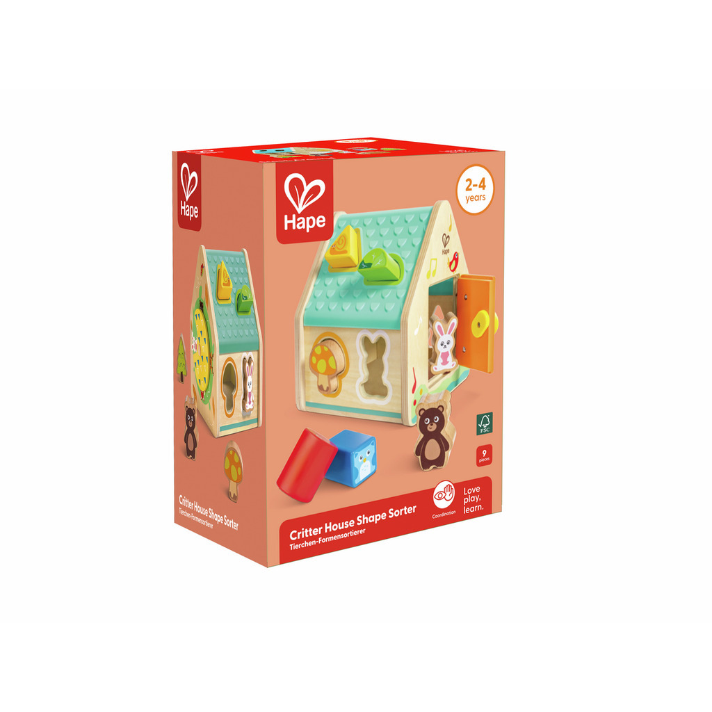 Hape Critter House Shape Sorter, E0515