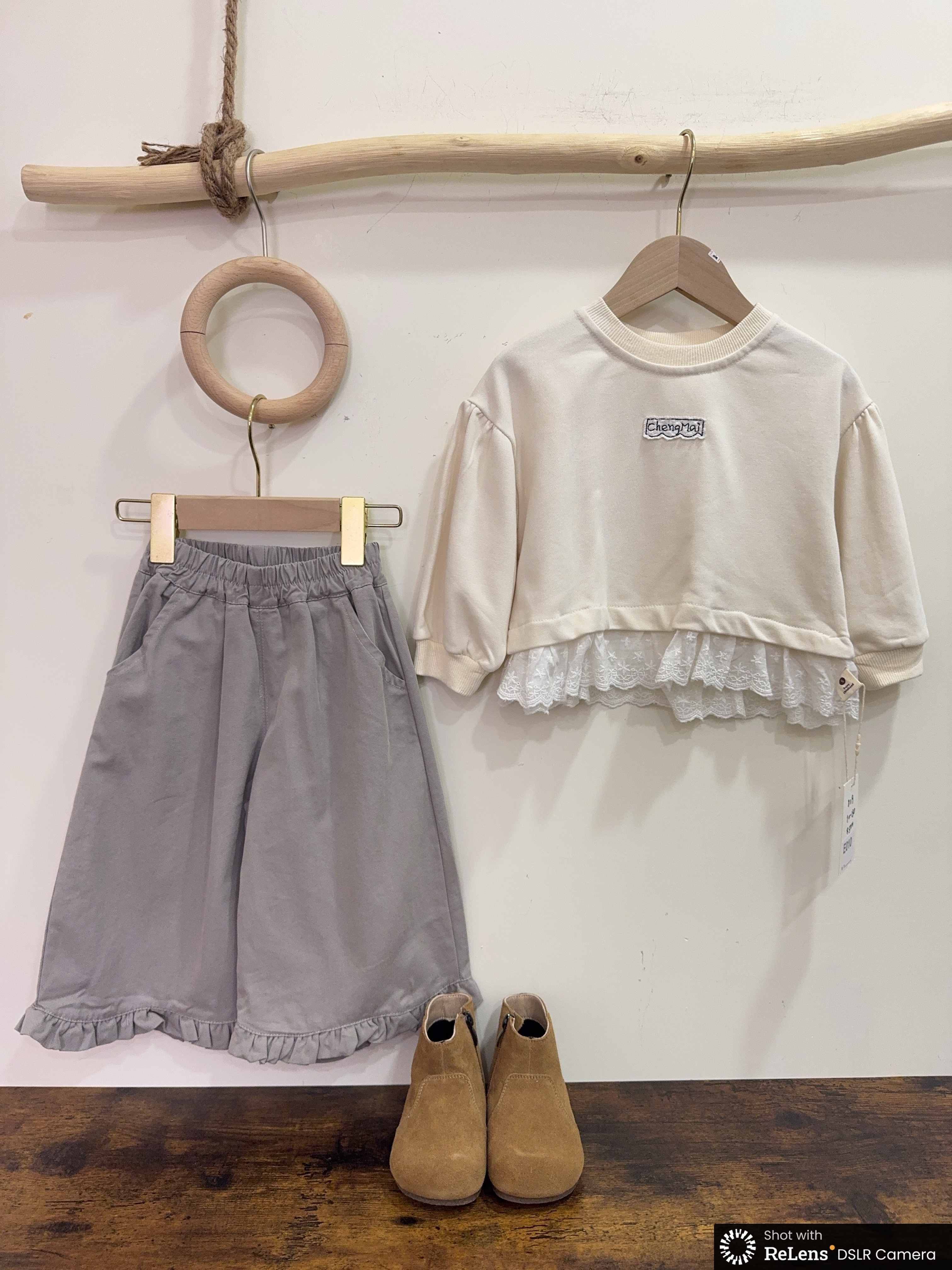 8119貼布接拼女孩上衣