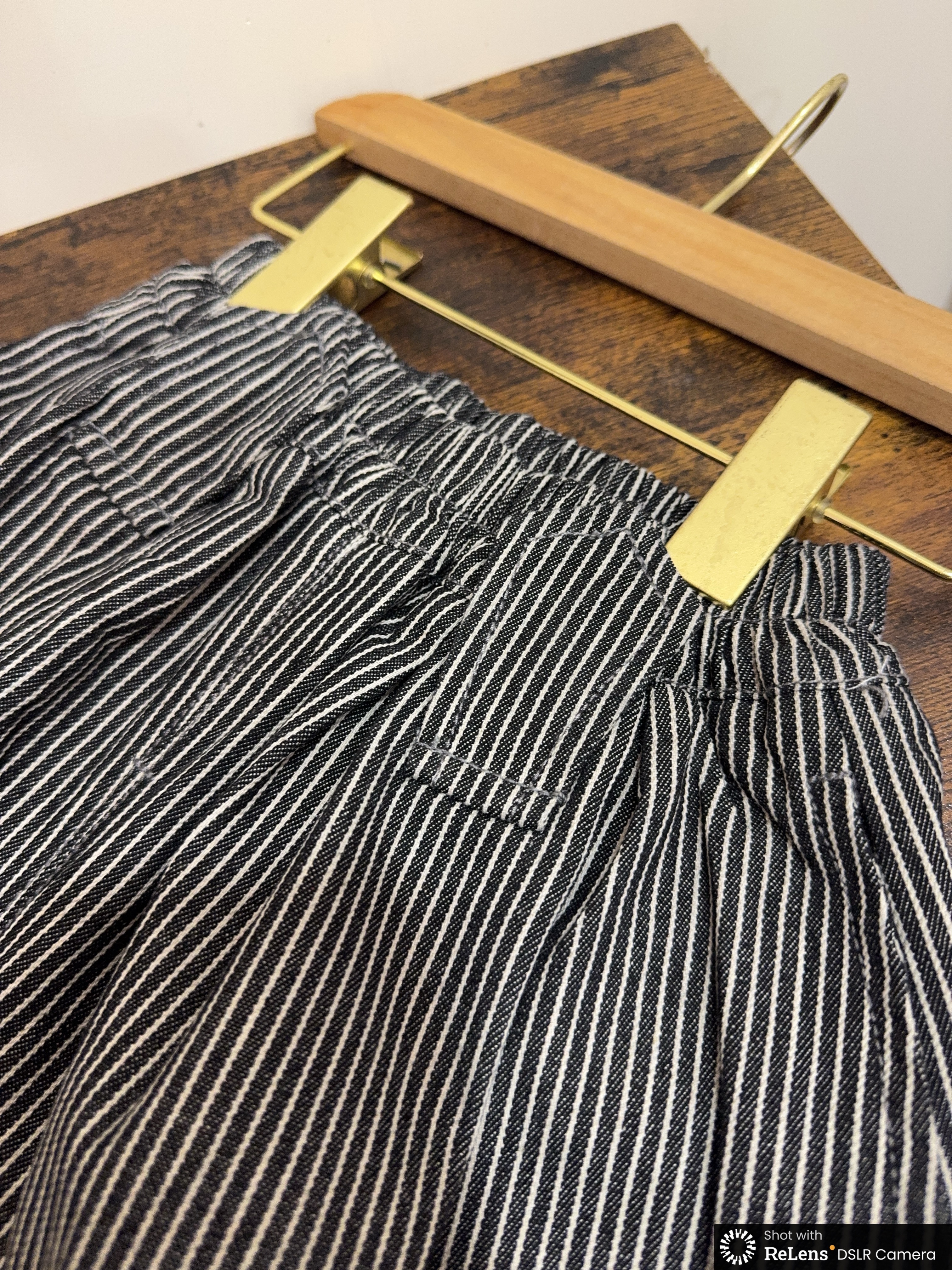 YQ5892直條紋寬褲