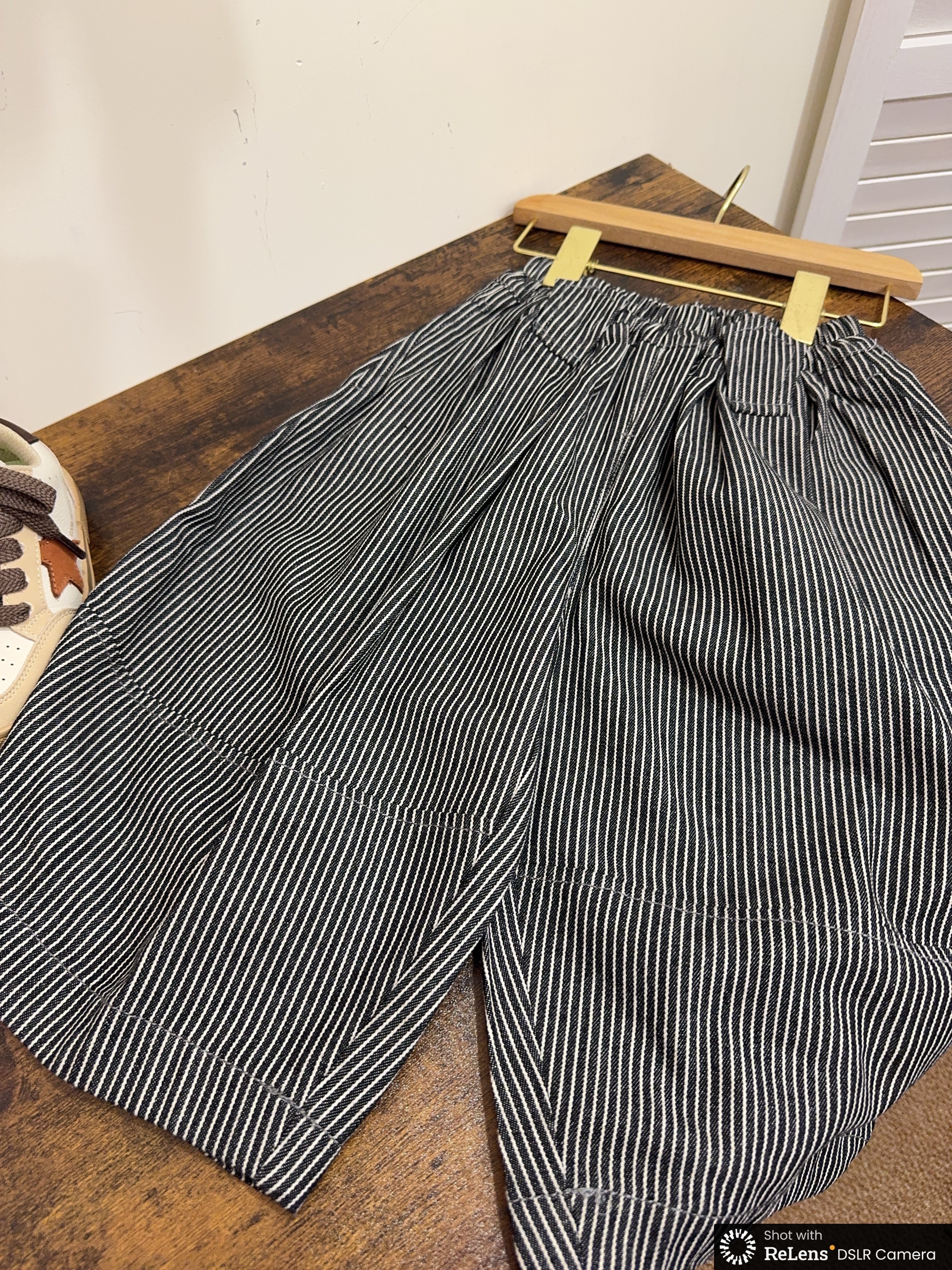 YQ5892直條紋寬褲