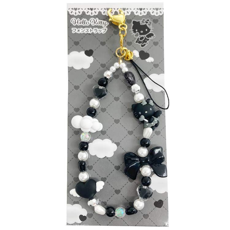 【預購】JN111201 Hello Kitty 「Black Angel 」系列電話繩