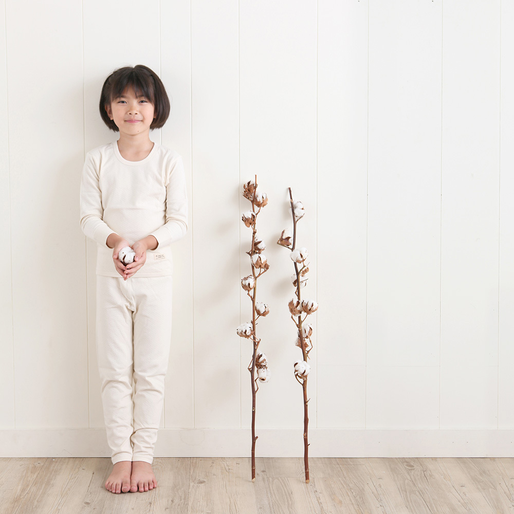 有機棉兒童雙層棉保暖衣 | 藍天畫布有機棉