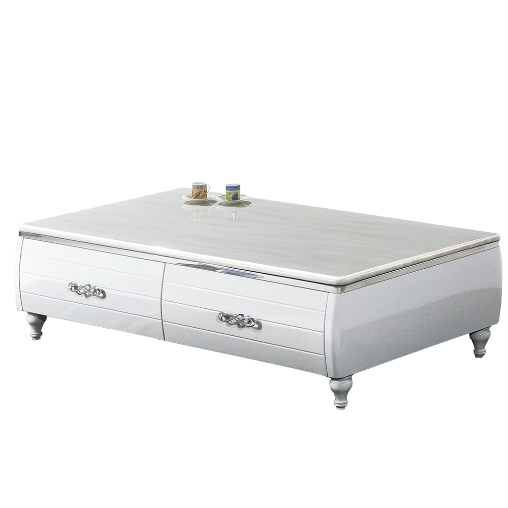 貝蒂雅4尺白色石面大茶几