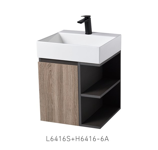 京典衛浴 檯面式臉盆盆櫃組 L6416S+H6416-6B(6A)