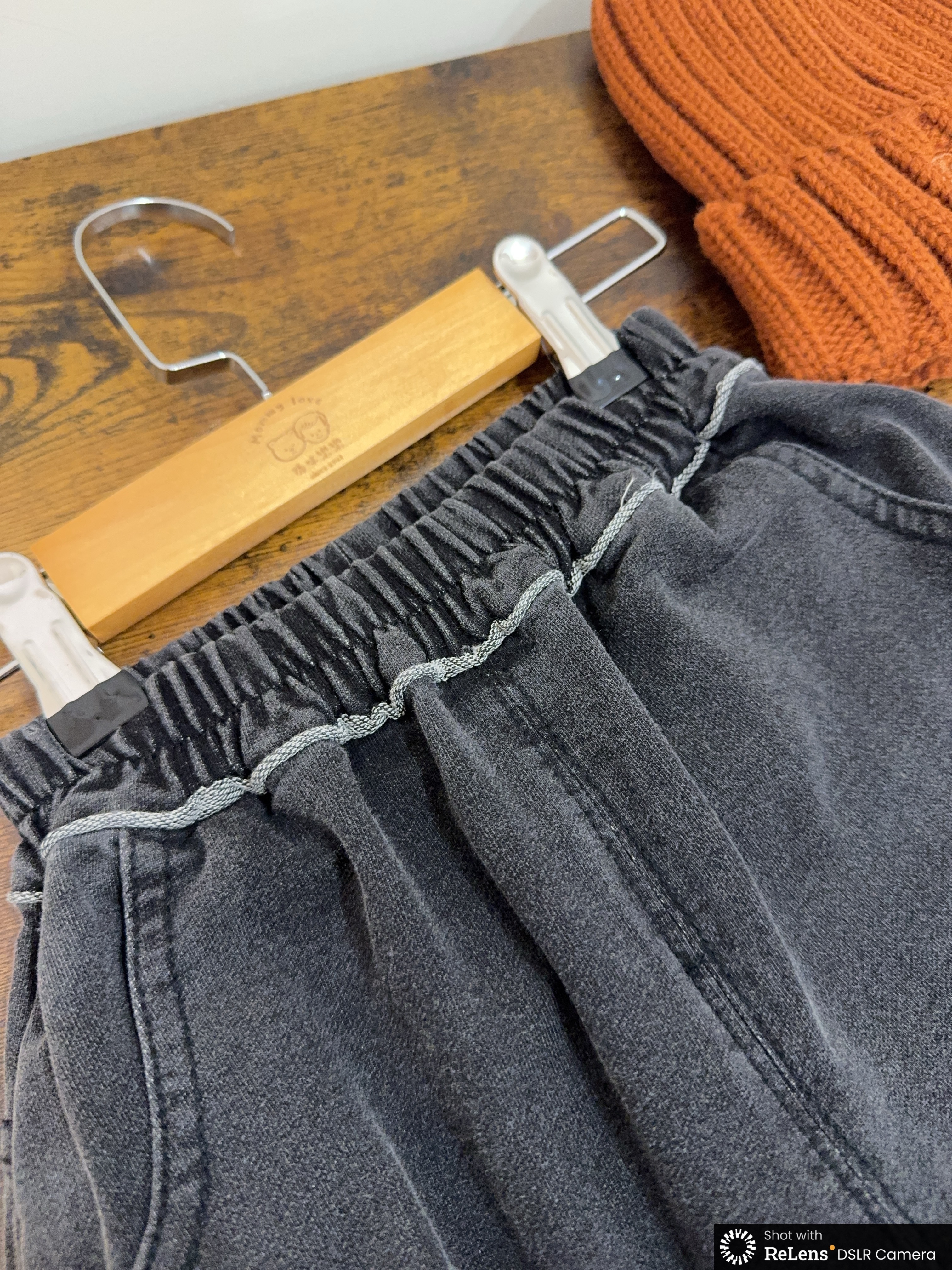 NH6525水洗刷舊縮口棉褲