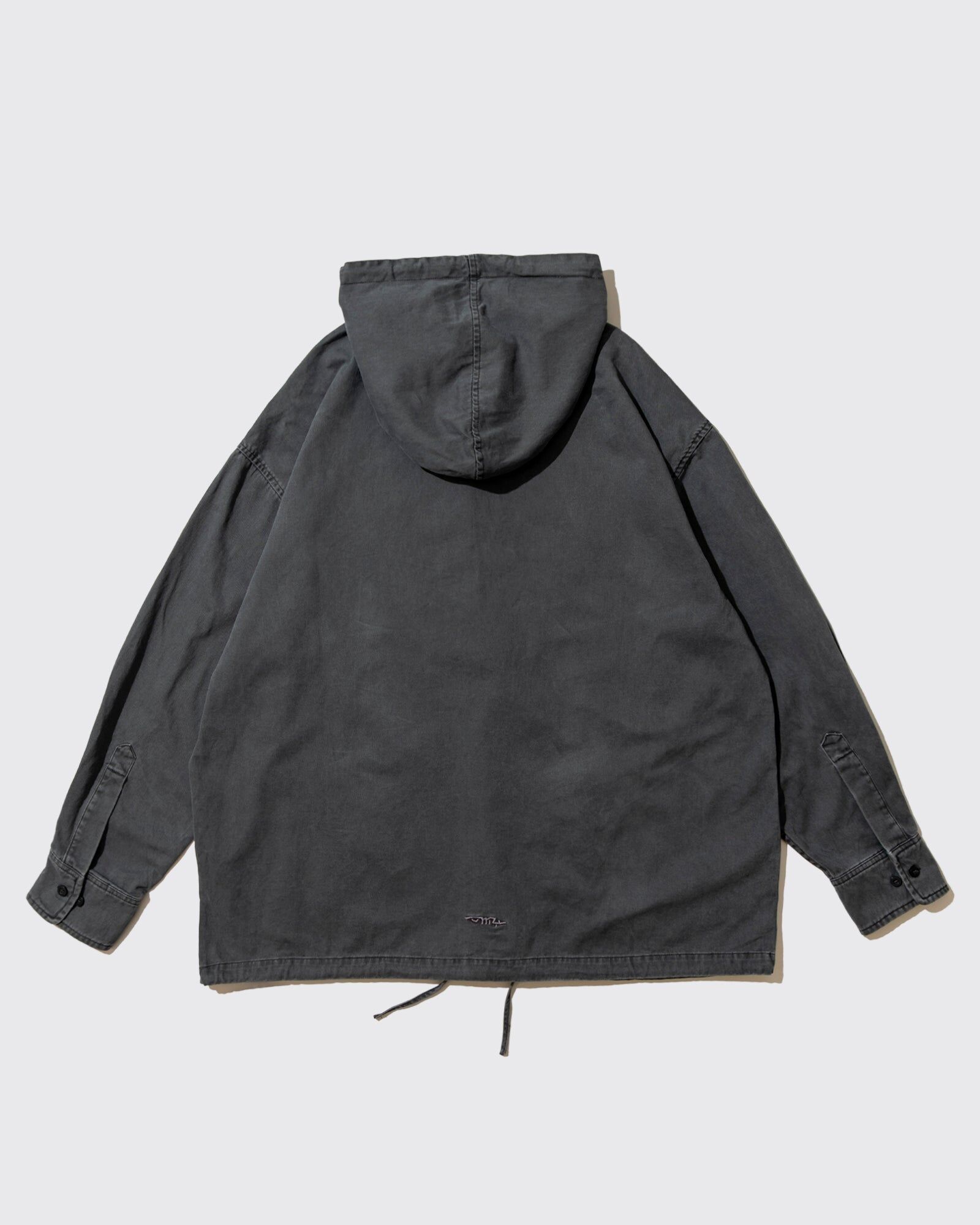 Demarcolab｜ 1NE2WO DENIM ZIP HOOD OVERSHIRT (GREY)