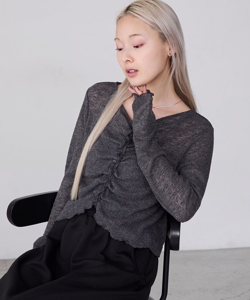 日本🇯🇵連線 Forksy 透膚華夫格褶鈕扣開襟衫 皺褶鈕扣設計 華夫格 透膚 針織衫 開襟衫 5色(任買兩件711免運)/預購