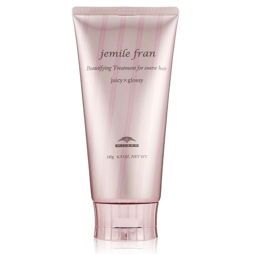 日本 Milbon Jemile Fran juicy x glossy Treatment for coarse hair 180g 柔順滋養護髮素(粗硬髮質)