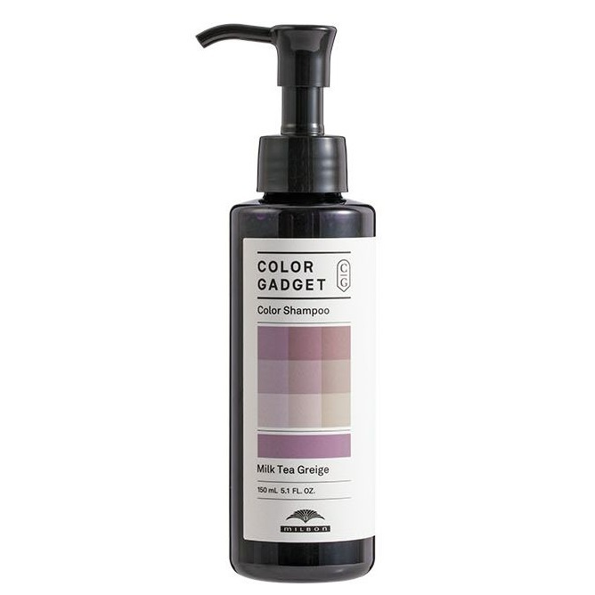 日本 Milbon Color Gadget Color Shampoo(Milk Tea Greige)150ml 奶茶灰補色洗髮水