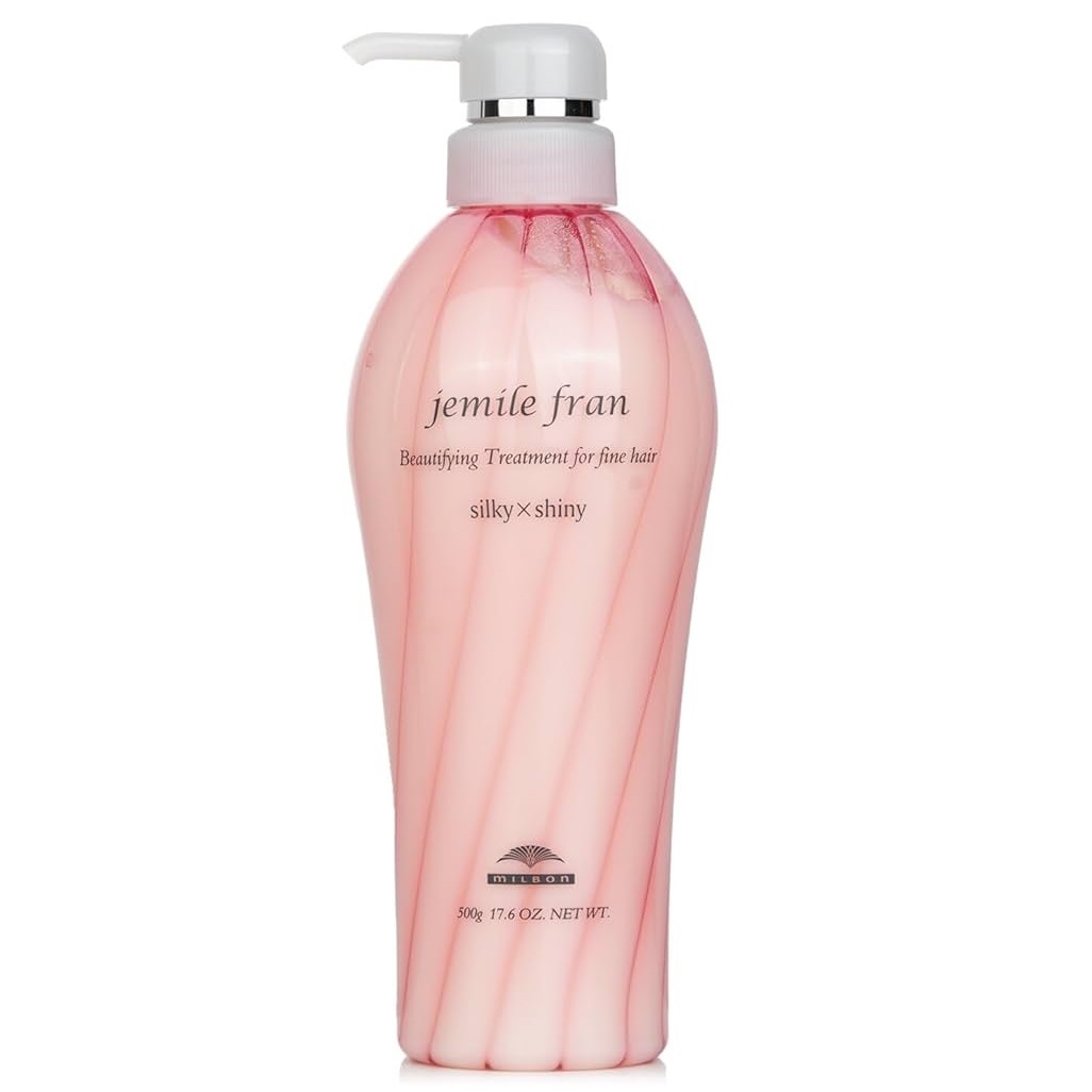 日本 Milbon Jemile Fran silky x shiny Treatment for fine hair 500g 柔順滋養護髮素(幼弱髮質)