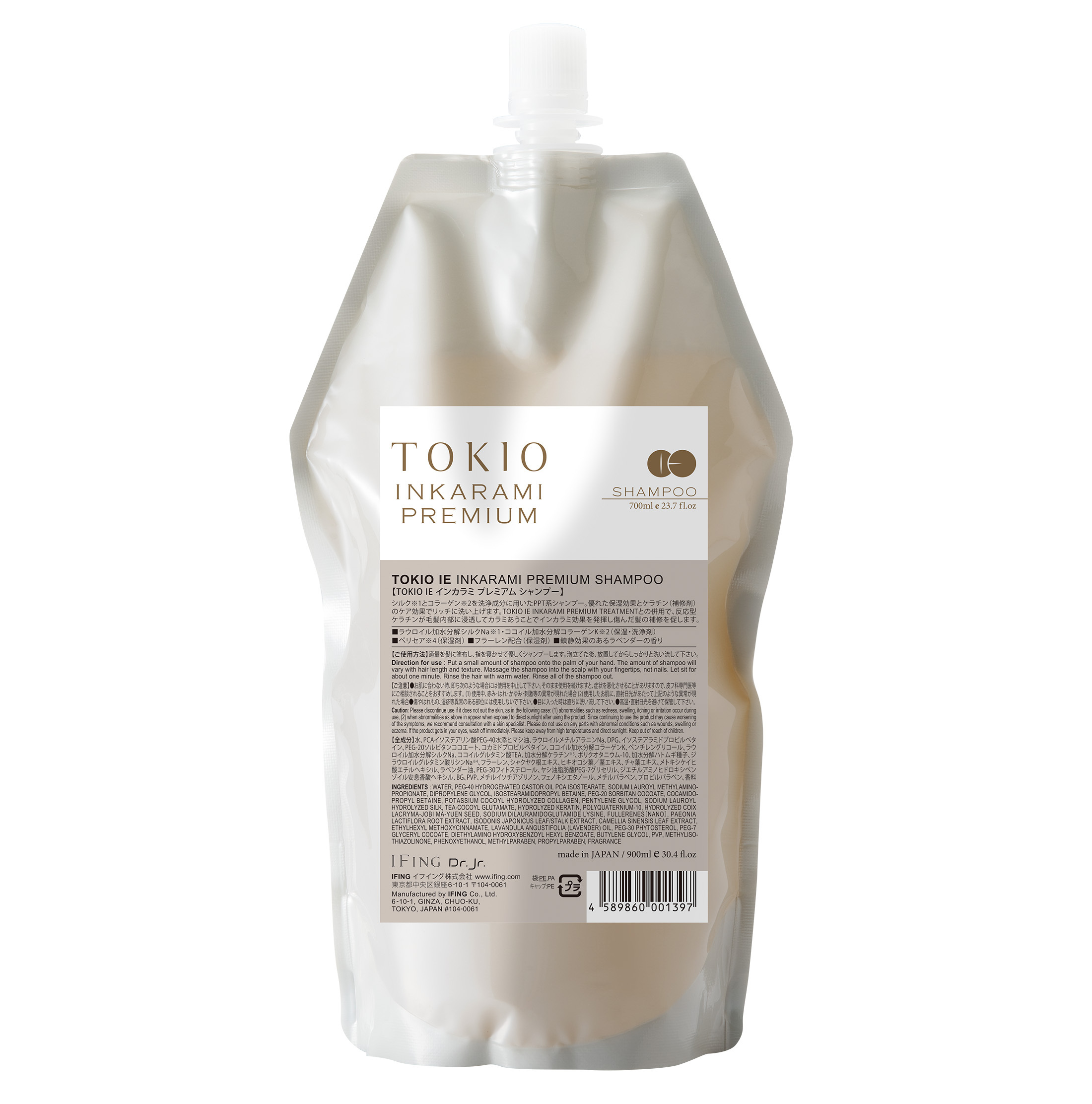 日本 Tokio IE Inkarami Premium Shampoo 700ml 金喚羽淨露凝脂洗髮水