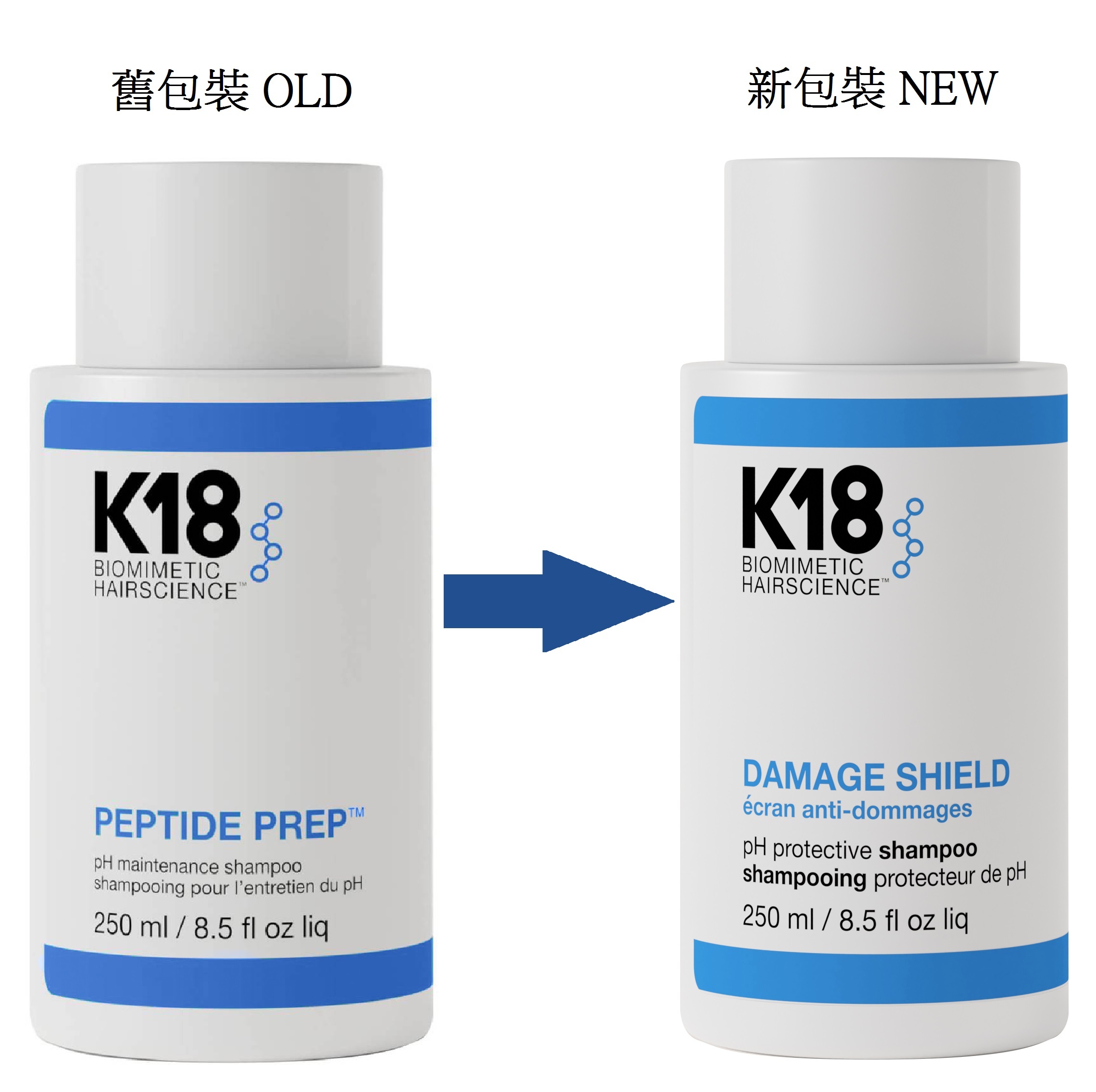 (新舊包裝隨機發放)K18 Damage Shield pH Protective Shampoo 250ml pH平衡洗髮水