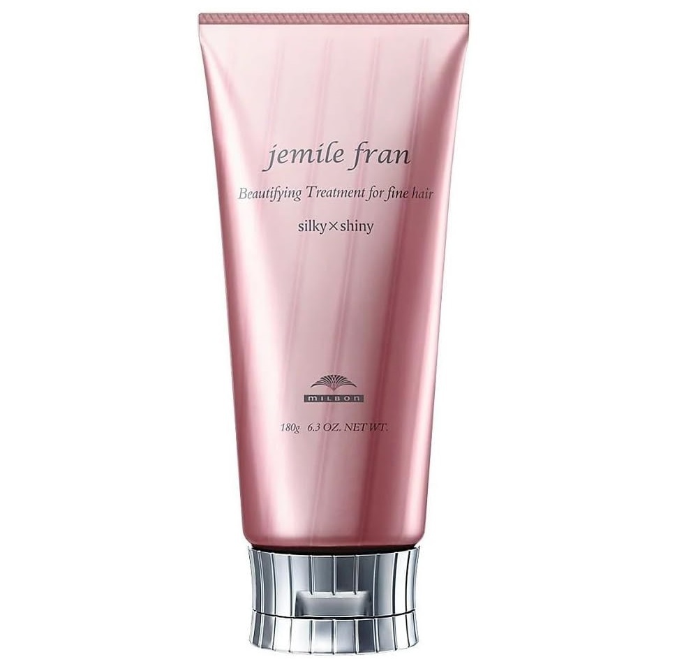 日本 Milbon Jemile Fran silky x shiny Treatment for fine hair 180g 柔順滋養護髮素(幼弱髮質)