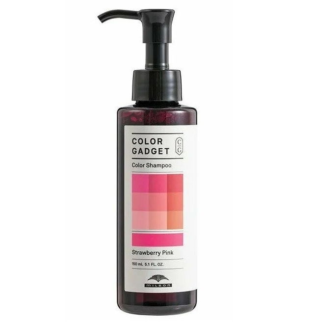 日本 Milbon Color Gadget Color Shampoo(Strawberry Pink)150ml草莓粉紅色補色洗髮水