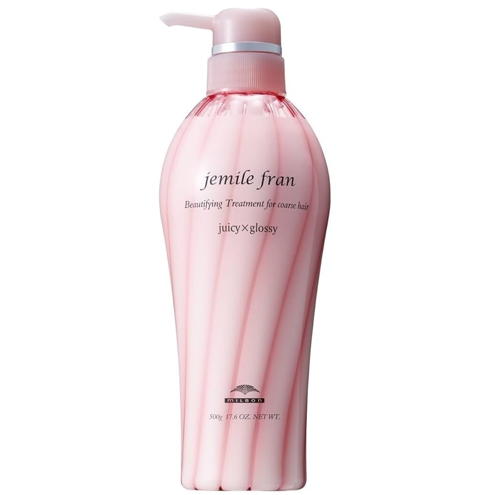 日本 Milbon Jemile Fran juicy x glossy Treatment for coarse hair 500g 柔順滋養護髮素(粗硬髮質)