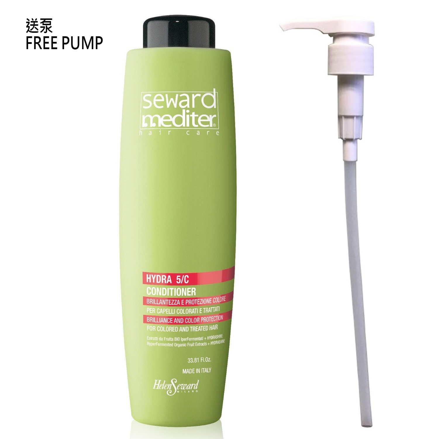 Helen Seward Mediter Hydra Conditioner 5/C 1000ml (Free Pump)有機保濕亮澤護髮素 (Authorized Dealer Import)