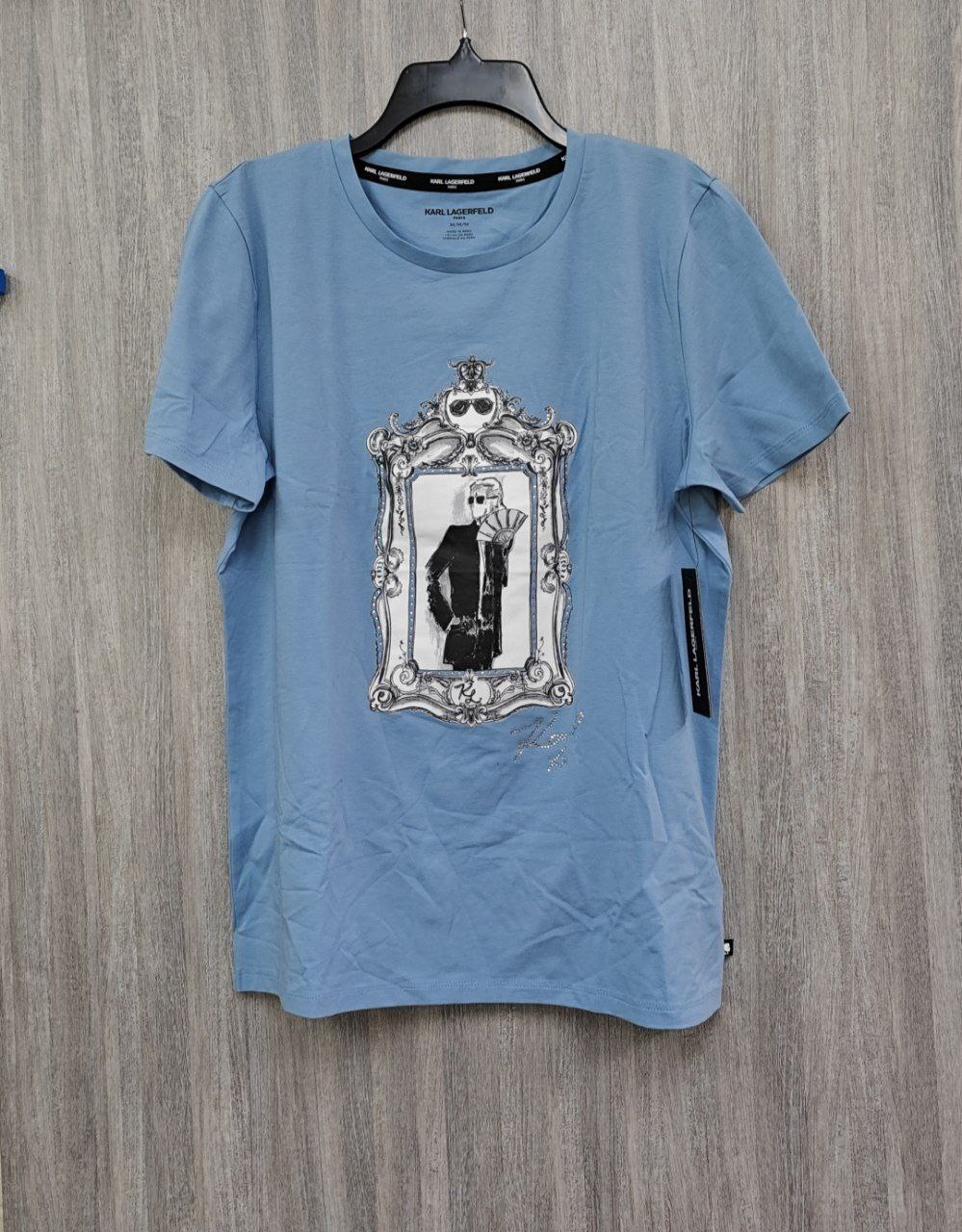 [S] KARL LAGERFELD GLACIER KARL ILLUSTRATION TEE, L5WHCA54-GLA (SKL1435)