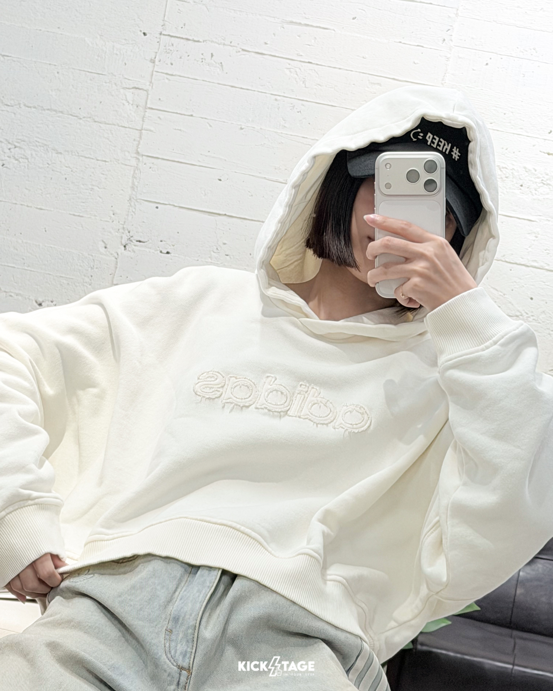 女款 ADIDAS CROP HOODIE 黑色 白色 三葉草 寬鬆 短版 水洗 連帽 上衣 帽T【JX7640/JW7296】ADLP