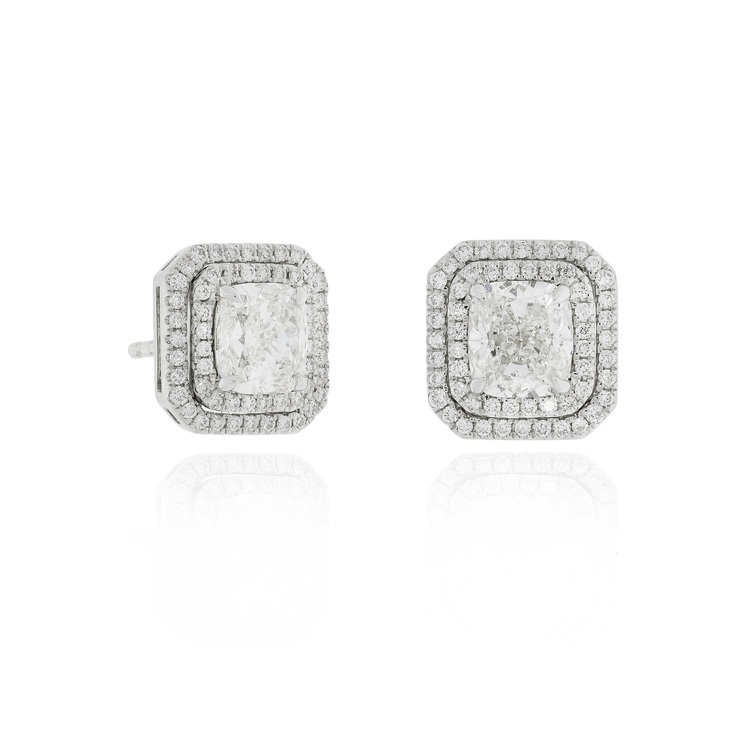 Halo鑽石耳環(GIA 証書)