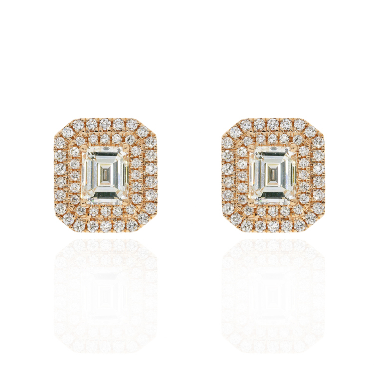 Halo鑽石耳環