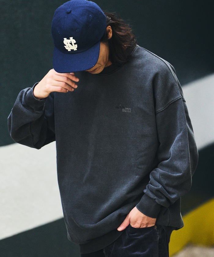 日本 Nautica Pigmented Hidden Logo Crewneck Sweatshirt