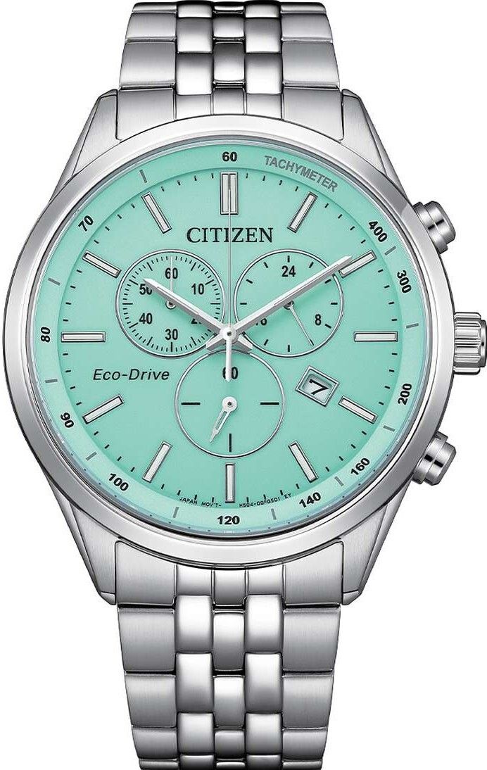 萬年鐘錶 - Citizen 星辰錶  藍調夜光三眼光動能男錶  AT2570-56M 錶徑42MM