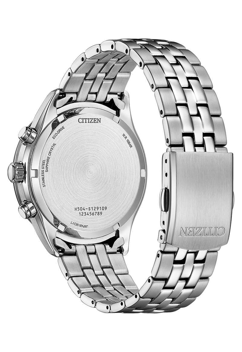 萬年鐘錶 - Citizen 星辰錶  藍調夜光三眼光動能男錶  AT2570-56M 錶徑42MM