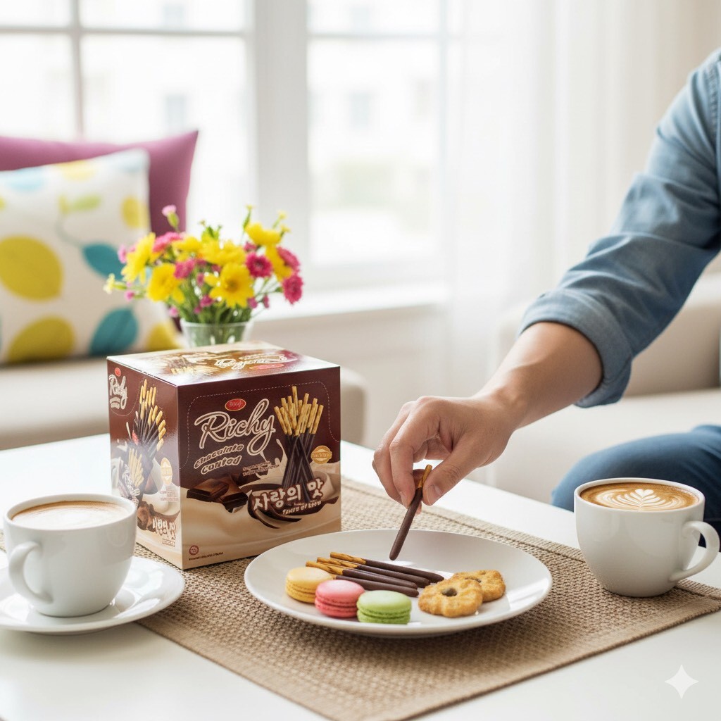 Richy 瑞奇 風味 餅乾棒 盒裝 內有20小包 巧克力棒 草莓棒 POCKY
