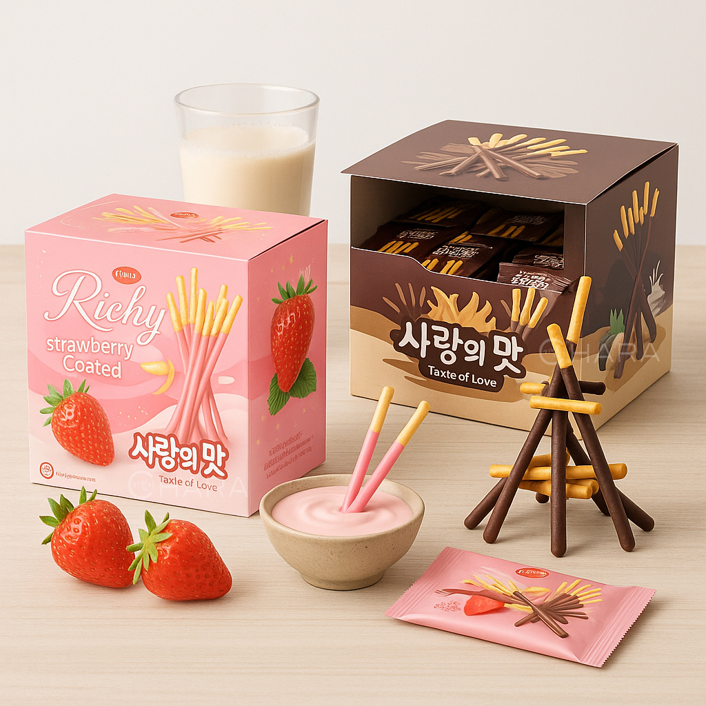 Richy 瑞奇 風味 餅乾棒 盒裝 內有20小包 巧克力棒 草莓棒 POCKY