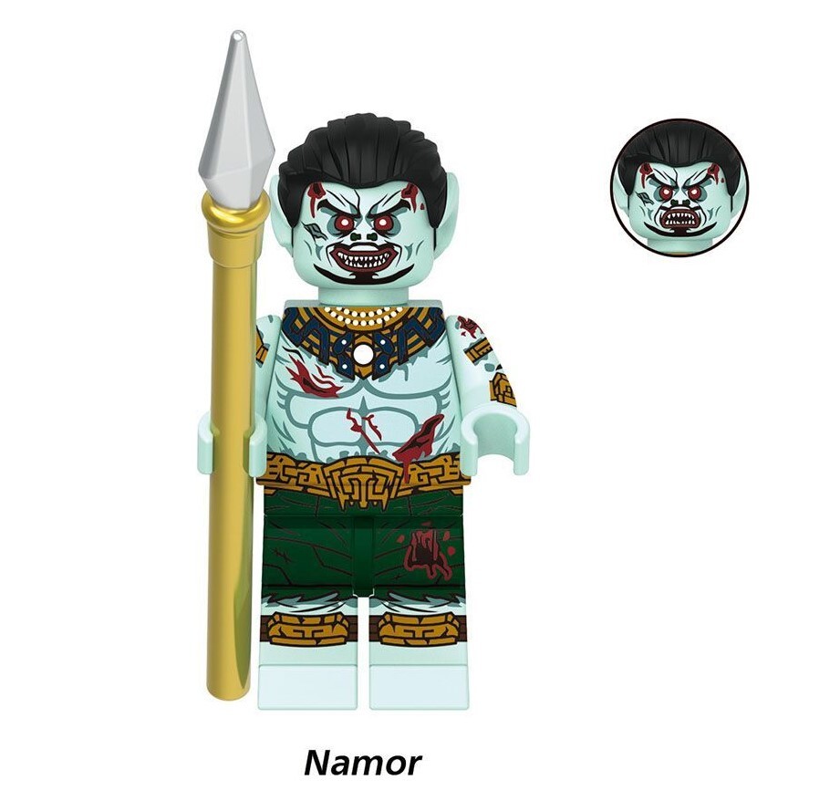Zombie Namor Custom Minifigures Fit Lego G0187 GH0682