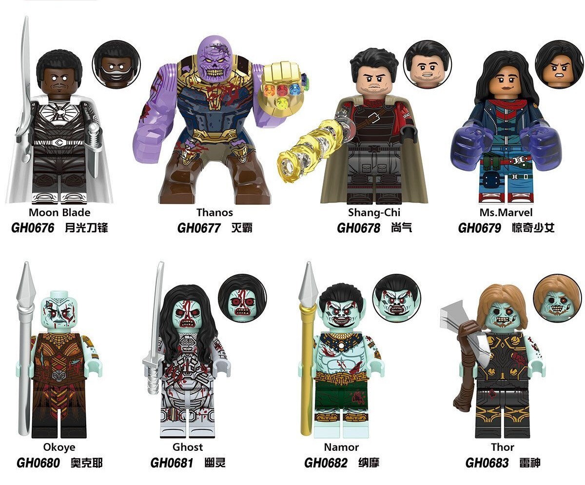 Zombie Super heroes Custom Minifigures Set Fit Lego G0187