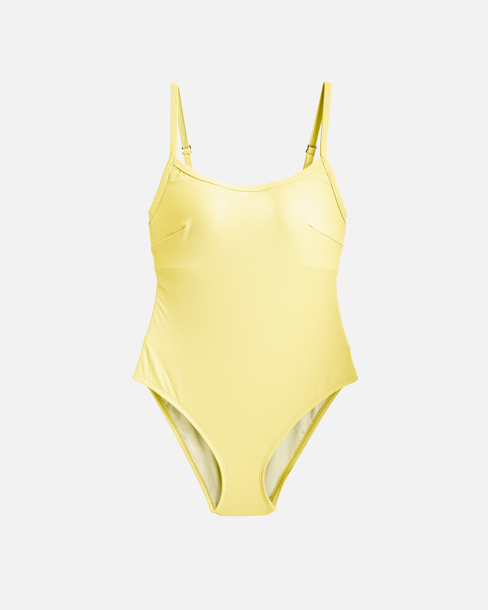 【羅紋美乃滋黃】BUNA 細肩美胸包臀連身泳裝