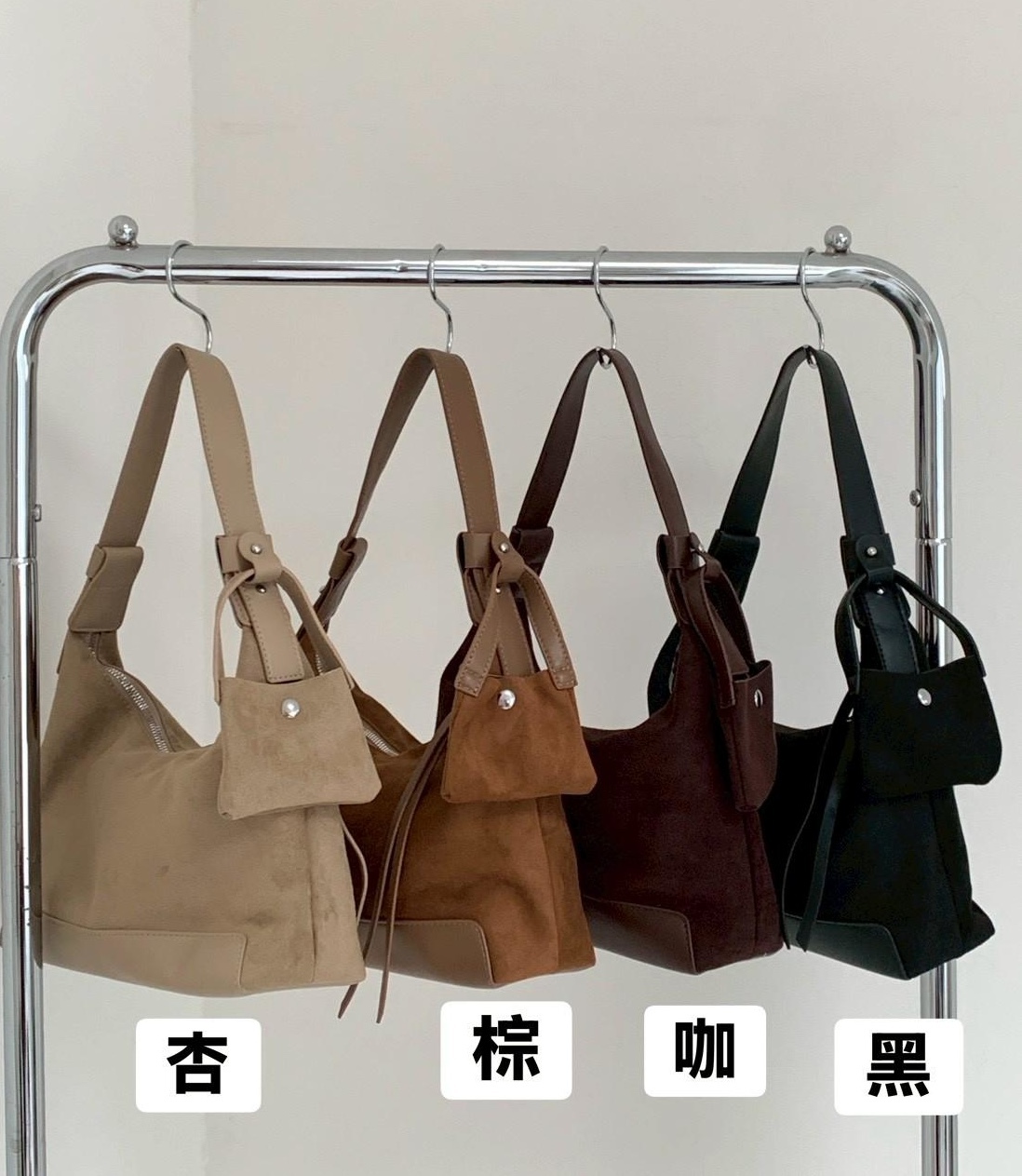 拼接皮革方形包