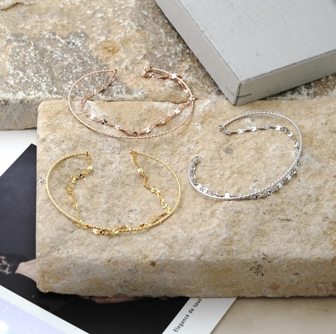 svb51 鍍白金雙行手扼