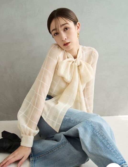 [預購] 折扣 FRAY I.D 大蝴蝶結綁帶雪紡上衣