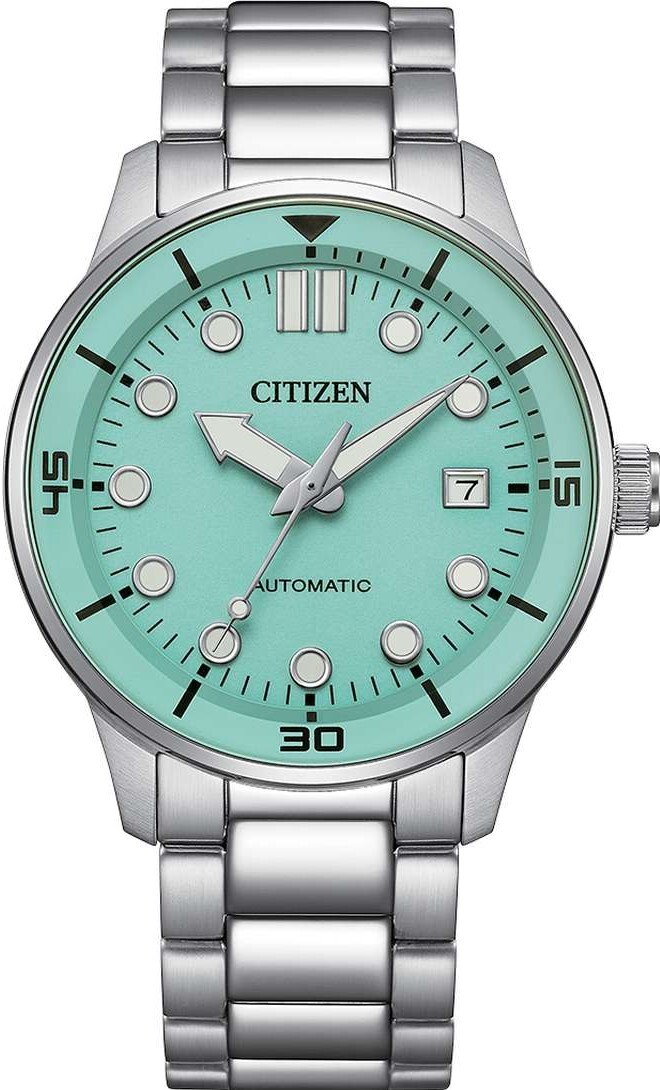萬年鐘錶 - Citizen 星辰錶   藍調夜光自動上鍊機械男錶 NJ0191-83M  錶徑40MM